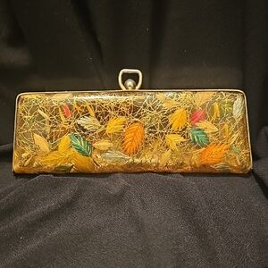 Elegant Gold Leaf Glasses Case